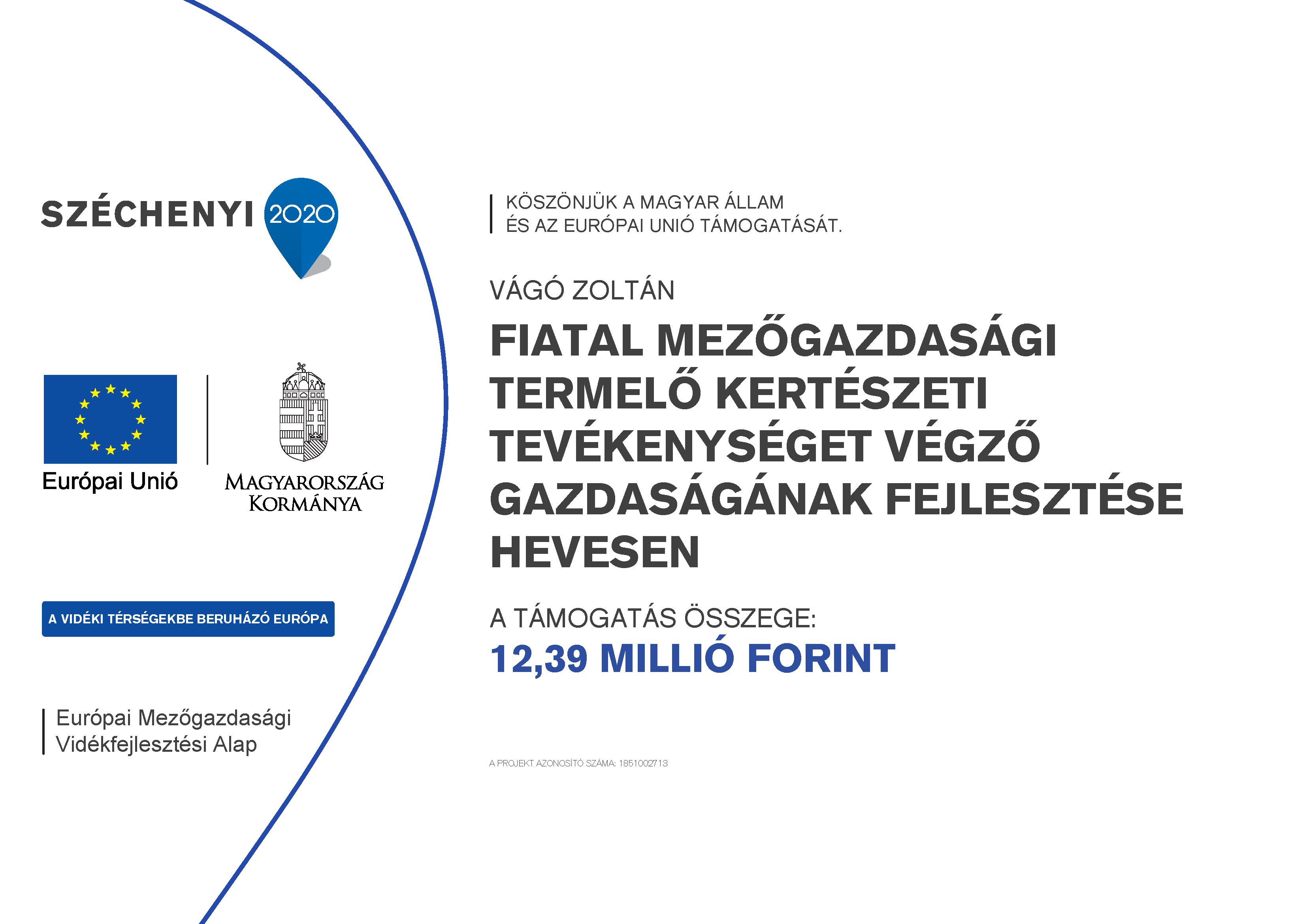 Tájékoztató az elnyert támogatásról